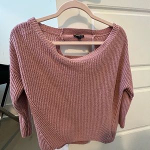 Pink sweater from Express open back
